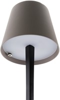 Tafellamp Securit Milano LED oplaadbaar dimbaar taupe-zwart-2