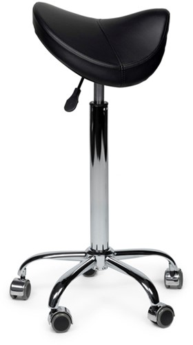 Zadelkruk Office Premium hoog zonder voetring harde wielen zw-2