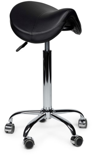 Zadelkruk Office Premium standaard zonder voetring harde wielen zw-3