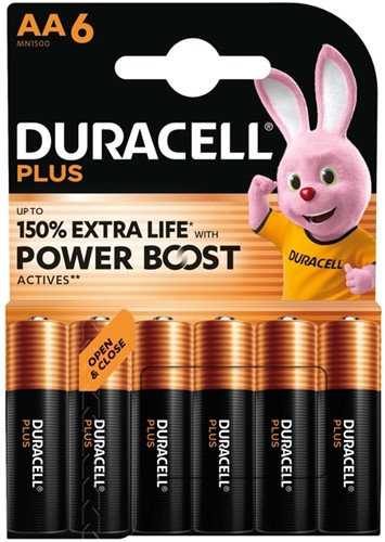 Batterij Duracell Plus Powerboost 6x AA