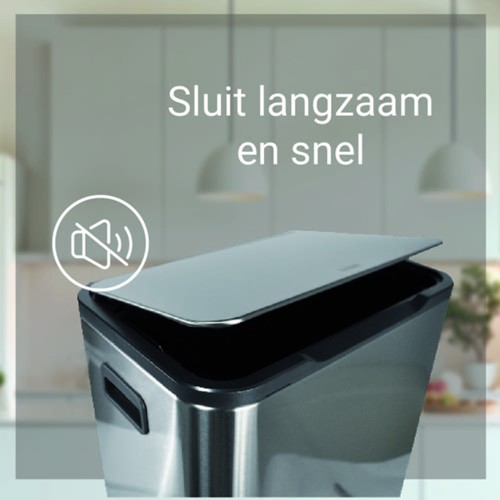 Pedaalemmer Desq 40 liter rvs zilver-2