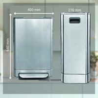 Pedaalemmer Desq 40 liter rvs zilver-1