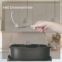 Afvalbak Desq Touch 50 liter RVS zilver-3