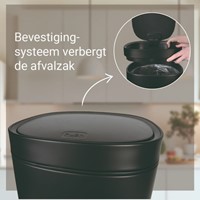 Afvalbak Desq Touch 30 liter RVS zwart-1