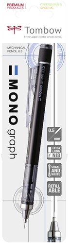 Vulpotlood Tombow MONO graph HB 0.5mm zwart