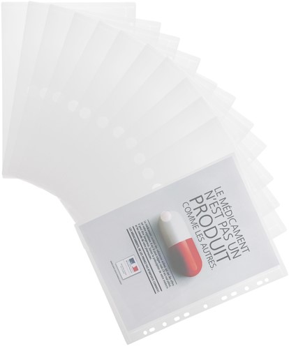 Enveloptas Djois Color Collection A4 horizontaal geperforeerd transp-2
