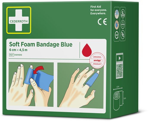Bandage Cederroth Soft Foam 6cmx4,5m blauw-3