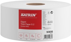 Toiletpapier Katrin Gigant S jumbo klein 2-laags 150m wit 93656