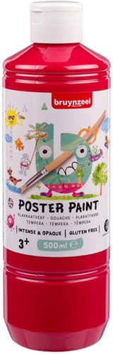 Plakkaatverf Bruynzeel fles à 500ml primair rood