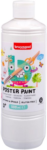 Plakkaatverf Bruynzeel fles à 500ml wit