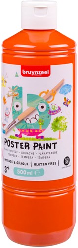 Plakkaatverf Bruynzeel fles à 500ml oranje