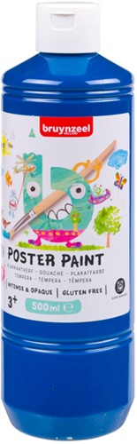Plakkaatverf Bruynzeel fles à 500ml diepblauw