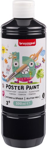 Plakkaatverf Bruynzeel fles à 500ml zwart