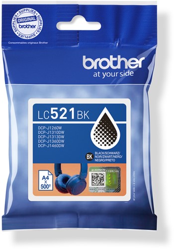 Inktcartridge Brother LC-521BK zwart