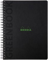 Notitieboek Rhodia Greenbook recycled A4+ lijn 160 pagina's 90gr hc