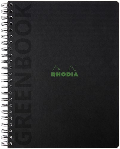 Notitieboek Rhodia Greenbook recycled A4+ lijn 160 pagina's 90gr hc