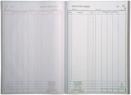 Kasboek Exacompta Manifold ontvangsten dupli 50vel FR-2