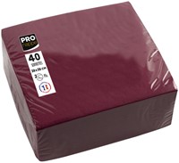 Servet Pronappe 1/4 vouw 2-laags 380x380mm 40 vel bordeauxrood-1