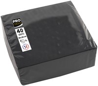 Servet Pronappe 1/4 vouw 2-laags 380x380mm 40 vel zwart-1