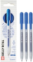 Gelschrijver Sakura Gelly Roll Classic 08 klikfunctie set à 3 stuks blauw-1