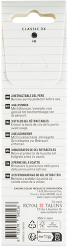 Gelschrijver Sakura Gelly Roll Classic 08 klikfunctie set à 3 stuks zwart-3