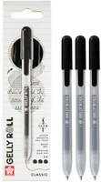 Gelschrijver Sakura Gelly Roll Classic 08 klikfunctie set à 3 stuks zwart-1