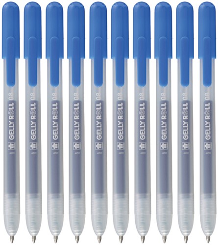 Gelschrijver Sakura Gelly Roll Classic 08 klikfunctie set à 10 stuks blauw