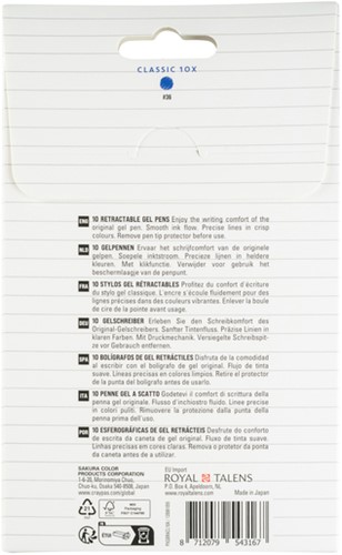 Gelschrijver Sakura Gelly Roll Classic 08 klikfunctie set à 10 stuks blauw-3