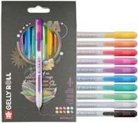 Gelschrijver Sakura Gelly Roll Metallic 08 klikfunctie set à 10 kleuren-1