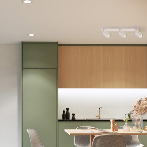 Plafondspot Integral Siena 3 spot IP20 GU10 wit-2