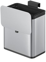 Afvalbak EKO Puro klein 7 liter zilver-2