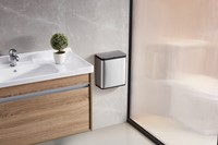 Afvalbak EKO Puro klein 7 liter zilver-2