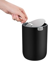 Afvalbak EKO Fandy 2 tafelmodel met swingdeksel 2,2 liter zwart-3