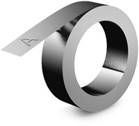 Reliëftape Dymo embossing niet klevend roestvrijstaal 12mm zilver