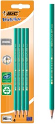 Potlood Bic Evolution ecolutions original zeshoekig HB 4 stuks