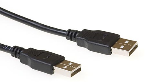 Kabel ACT USB 2.0 M-M zwart 2 meter