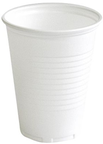 Beker IEZZY 180ml Ø 70mm PP 100 stuks wit