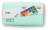 Gouache HIMI 18 kleuren 30gr opbergbox groen