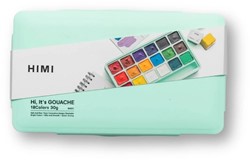 Gouache HIMI 18 kleuren 30gr opbergbox groen