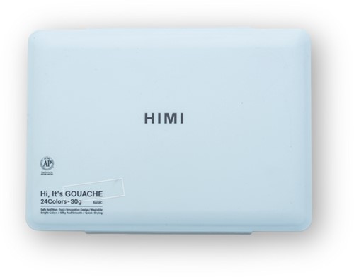 Gouache HIMI 24 kleuren 30gr opbergbox ice blue-2
