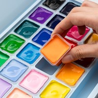 Gouache HIMI 24 kleuren 30gr opbergbox ice blue-2