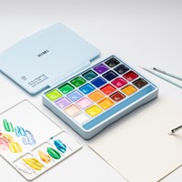 Gouache HIMI 24 kleuren 30gr opbergbox ice blue-3