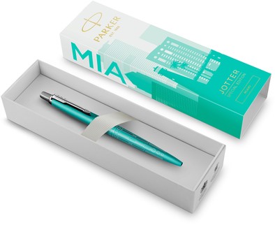 Balpen Parker Jotter special edition Miami turquoise CT medium-2