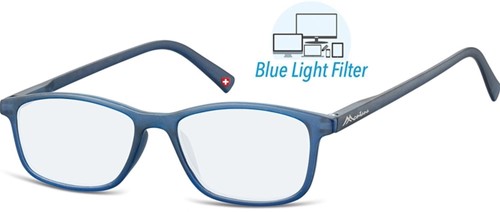 Leesbril  Montana +2.50 dpt blue light filter blauw