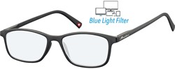 Bril  Montana +0.00 dpt blue light filter zwart