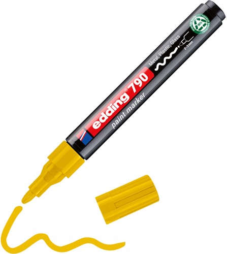 Paintmarker edding 790 op alcoholbasis 2-3mm geel-2