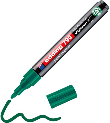 Paintmarker edding 790 op alcoholbasis 2-3mm groen-2