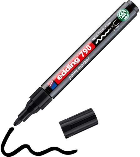 Paintmarker edding 790 op alcoholbasis 2-3mm zwart-2