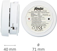 Rookmelder Alecto mini 2 stuks met 5 jaar batterij SA102 wit-2