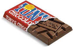 Chocolade Tony's Chocolonely melk reep 90 gram